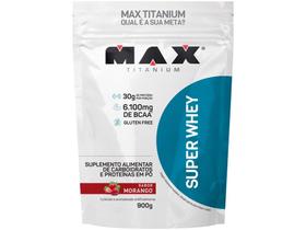 Whey Protein Concentrado Max Titanium Super - 900g Morango