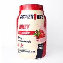 Whey Protein Concentrado Morango 900g Power1One Whey Protein Concentrado Morango 900g Power1One