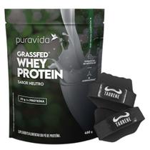 Whey Protein Concentrado Neutro 450g Luva - PuraVida Whey Protein Concentrado Neutro 450g Luva - PuraVida