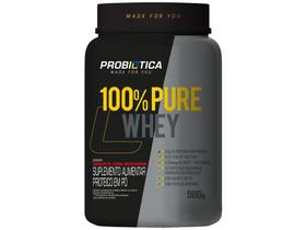 Whey Protein Concentrado Probiótica 100% Pure - 900g Iogurte com Morango