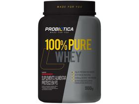 Whey Protein Concentrado Probiótica 100% Pure - 900g Morango