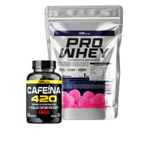 Whey Protein Concentrado Refil 1Kg + Cafeina 420 - 60 Cápsulas