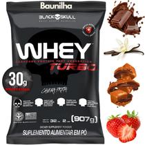 Whey Protein Concentrado TURBO Black Skull 907G - Refil