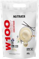 Whey Protein Concentrado W100 Nutrata 900Gr Refil - Baunilha