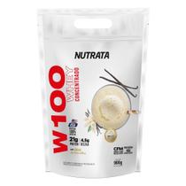 Whey Protein Concentrado W100 Nutrata 900Gr Refil - Original