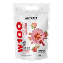 Whey Protein Concentrado W100 Nutrata 900Gr Refil - Original
