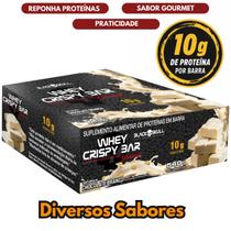 Whey Protein Crispy Bar Black Skull Caixa C/12un Recuperação Muscular, Saciedade Whey Protein Crispy Bar Black Skull Caixa C/12un Recuperação Muscular, Saciedade