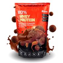 Whey Protein De Brigadeiro 80% Proteína Concentrado 1Kg Growth Suplementos Premium Original
