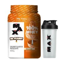 Whey Protein Dr Peanut 100% Doce de Leite Mix 900g + Coqueteleira 700ml Max Titanium Whey Protein Dr Peanut 100% Doce de Leite Mix 900g + Coqueteleira 700ml Max Titanium