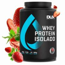 Whey Protein Dux Isolado 900g Morango 24g De Proteína