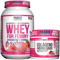 Whey Protein Feminino For Feminy 907g + Colágeno Hidrolisado 300g - Profit
