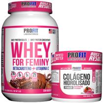 Whey Protein Feminino For Feminy 907g + Colágeno Hidrolisado 300g - Profit