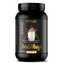Whey protein gold 3w topway 900g sabor Leite em Pó concentrado isolado e hidrolisado menos carbo Whey protein gold 3w topway 900g sabor Leite em Pó concentrado isolado e hidrolisado menos carbo