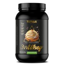 Whey protein gold 3w topway 900g sabor Torta de Limão com Cookies concentrado isolado e hidrolisado menos carbo