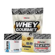 Whey Protein Gourmet 907g Refil + Creatina 300g + Glutamina 150g - FN Forbis