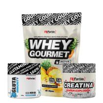 Whey Protein Gourmet 907g Refil + Creatina 300g + Glutamina 150g - FN Forbis