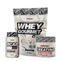 Whey Protein Gourmet 907g Refil + Creatina Power 300g + BCAA 100 Caps - FN Forbis