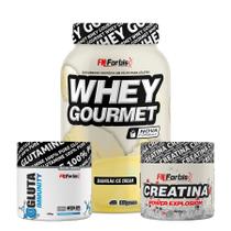 Whey Protein Gourmet Pote 907g + Creatina 300g + Glutamina 150g -FN Forbis