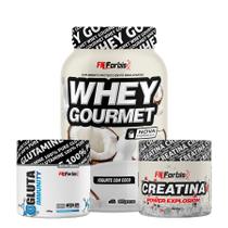 Whey Protein Gourmet Pote 907g + Creatina 300g + Glutamina 150g -FN Forbis