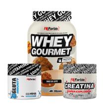 Whey Protein Gourmet Pote 907g + Creatina 300g + Glutamina 150g -FN Forbis