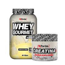 Whey Protein Gourmet Pote 907g + Creatina Power Explosion 300g - FN Forbis