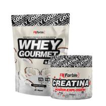 Whey Protein Gourmet Refil 907g + Creatina Power Explosion 300g - FN Forbis