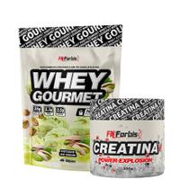 Whey Protein Gourmet Refil 907g + Creatina Power Explosion 300g - FN Forbis