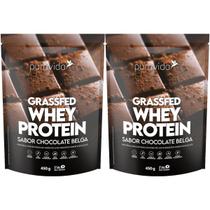Whey Protein Grassfed Chocolate Belga 2 X 450g Puravida