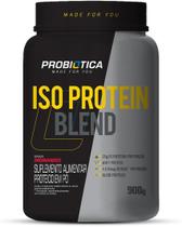 Whey Protein Iso Protein Blend Sabor Morango Pote 900g Probiótica