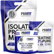 Whey Protein Isolado 1,8kg + Creatina Pura 250g + Beta Alanina 100% Pura 120g - Profit Whey Protein Isolado 1,8kg + Creatina Pura 250g + Beta Alanina 100% Pura 120g - Profit