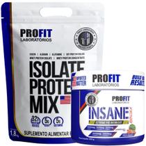 Whey Protein Isolado 1,8kg + Pré Treino Insane Explosion 200g - Profit