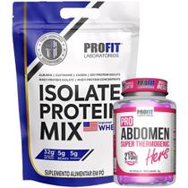 Whey Protein Isolado 1,8kg + Termogênico Pro Abdomen Hers 60 Cápsulas - Profit