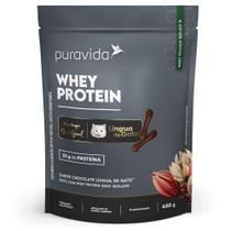 Whey Protein Isolado 450g Lingua de Gato - Puravida