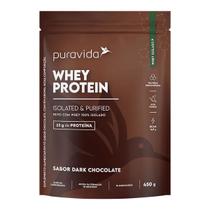 Whey Protein Isolado 450g Refil Dark Chocolate Pura Vida