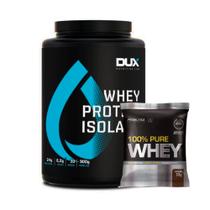 Whey Protein Isolado - 900g Dux Nutrition + dose Sache Variado Suplemento