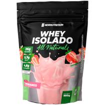 Whey Protein Isolado All Natural 900g Morango NewNutrition