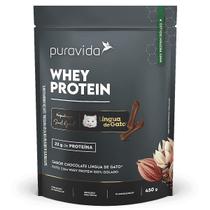Whey Protein Isolado Chocolate Língua De Gato 450g Puravida