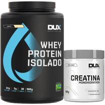 Whey Protein Isolado Dux 900g + Creatina Monoidratada 100%Pura Dux 300g Whey Protein Isolado Dux 900g + Creatina Monoidratada 100%Pura Dux 300g
