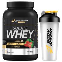 Whey Protein Isolado Isolate Gold 900g Zero Lactose + Coqueteleira - Bodyaction
