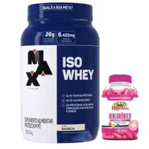 Whey Protein Isolado Isowhey 900g - Max Titanium + Ácido Hialurônico - 60 Cáps - Rei Terra