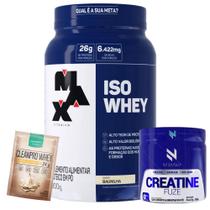 Whey Protein Isolado Isowhey 900g - Max Titanium + Creatina Fuze - 300g - Under + Dose