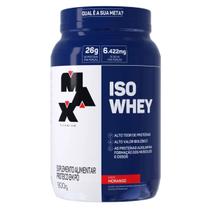 Whey Protein Isolado Morango 26g de Proteína 900g Max Titanium Whey Protein Isolado Morango 26g de Proteína 900g Max Titanium