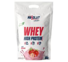 Whey Protein Morango Absolut 900g High Protein Refil - ABSOLUT