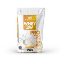 Whey Protein Pro 3w Nutra Gold Pro 900gr Concentrada Isolada Hidrolisada Sabor Leitinho