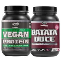 Whey Protein PROTEÍNA VEGANA 900g e Batata Doce em Pó Vegana 1kg