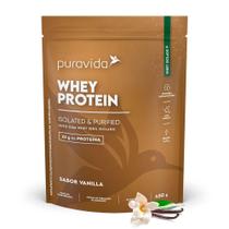 Whey Protein Puravida Isolated e Purified Sabor Vanilla com 22g de Proteína 450g Whey Protein Puravida Isolated e Purified Sabor Vanilla com 22g de Proteína 450g