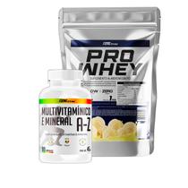 Whey Protein Refil 1Kg + Multivitamínico e Mineral A-Z 90 Cápsulas - Pro Healthy