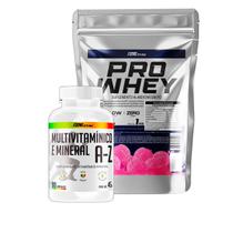 Whey Protein Refil 1Kg + Multivitamínico e Mineral A-Z 90 Cápsulas - Pro Healthy