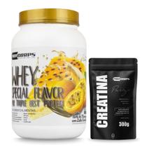 Whey Protein Special Flavor 840g E Creatina 300g Kit Premium 3W Alta Performance e Ganho de Massa