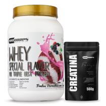 Whey Protein Special Flavor Hidrolisado 840g E Creatina 500g Energia, Força e Crescimento Muscular